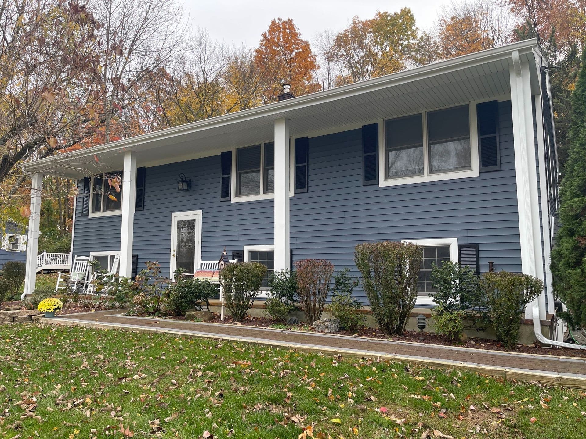 blue siding replacement