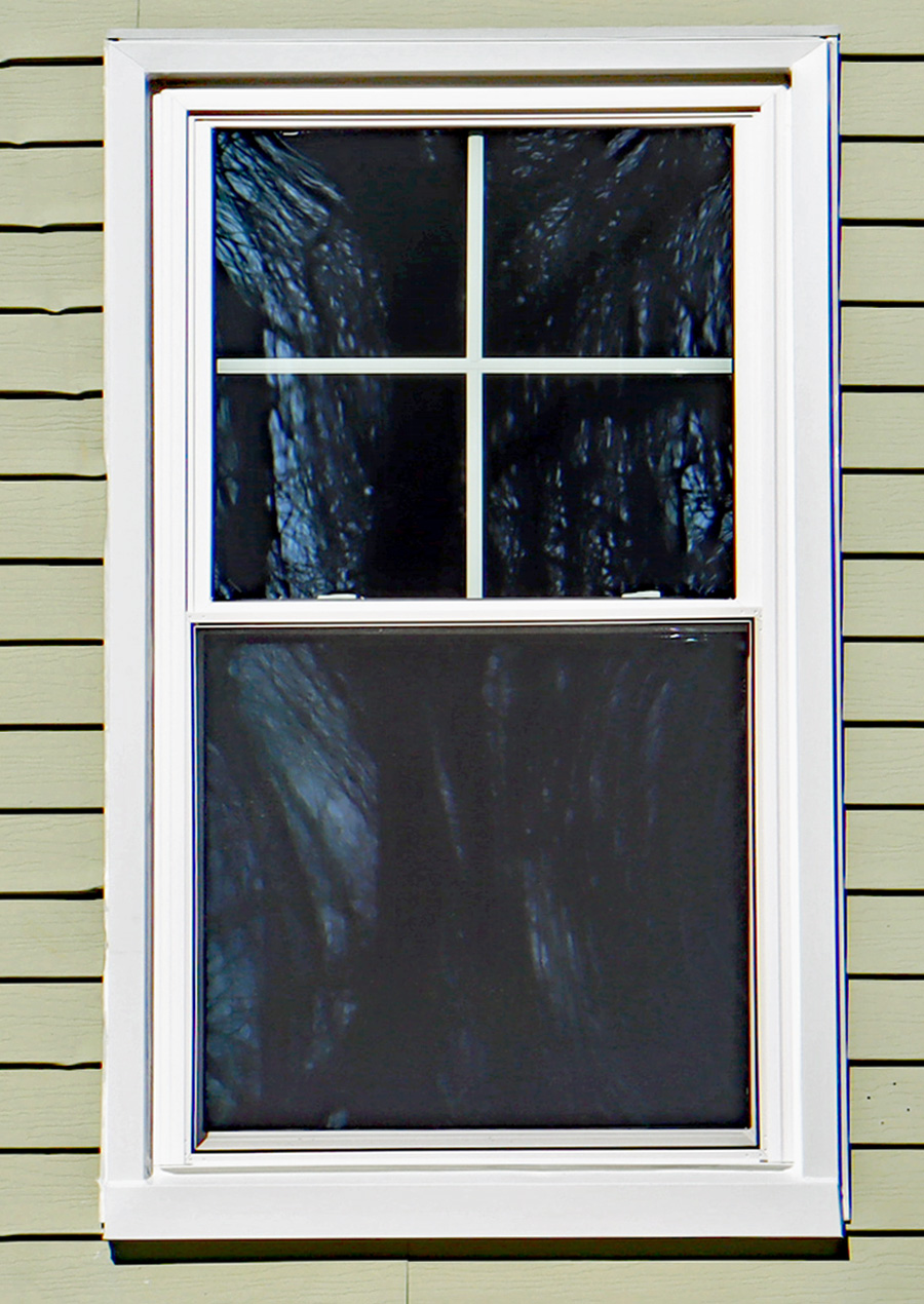 A window in a house.