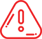 A red warning sign on a black background.