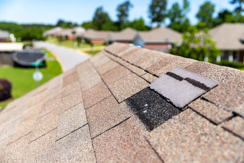 Perform a roof inspection to find missing shingles